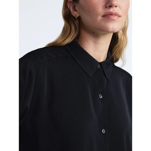 Scoop Women’s and Women’s Plus Relaxed Fit Button Front Shirt, Size XXL(20) - Picture 4 of 5